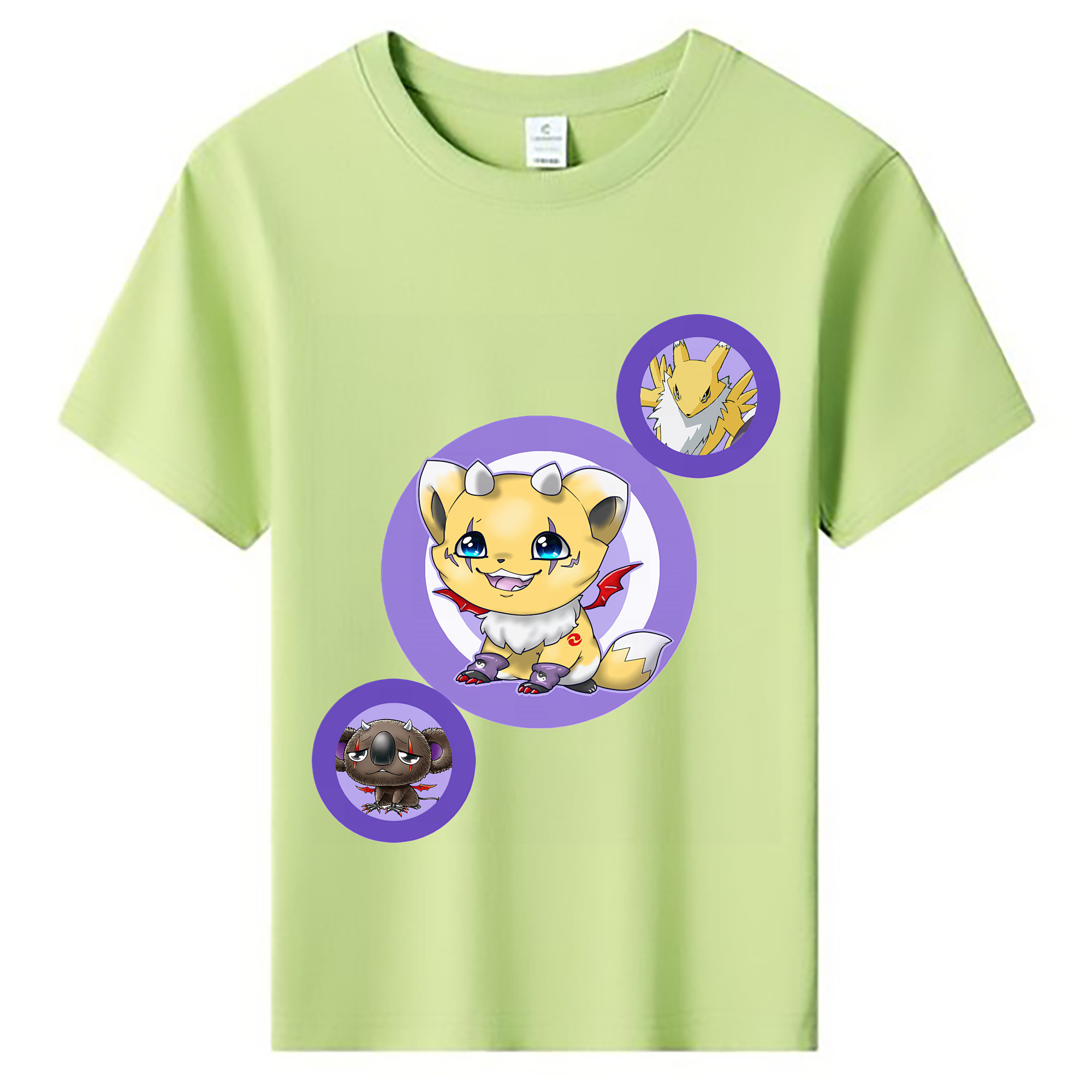 （画像用） Digimon デジタルモンスター/デジモン 綿100％キッズTシャツ（フロントプリント）